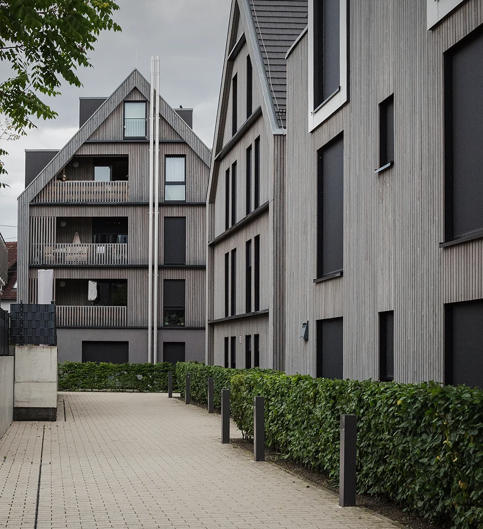 Darstellung der Fassadenleistungen auf der Website von Frick Holzbau