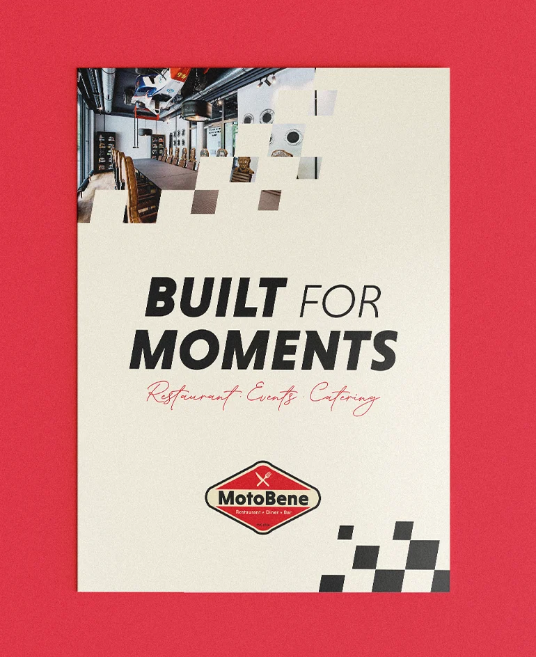Eventbereich des Restaurants motobene in der Motorworld Metzingen.