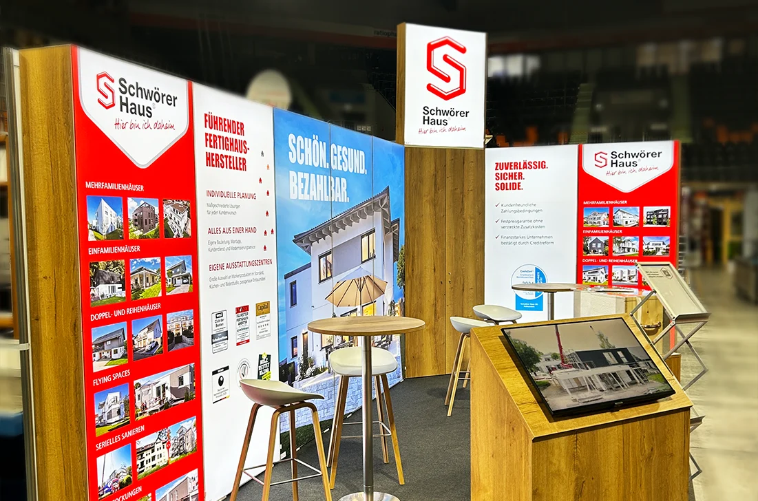UlrichWerbung_Projekte_Messestand_Schwoerer_Haus_Fertighaus Messebauprojekt für SchwörerHaus mit individuellem Messestand